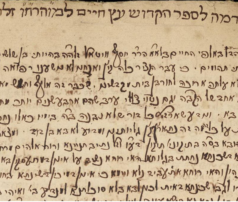 Crop from Tree of Life by Hayyim Vital [Hebrew MS 32]
