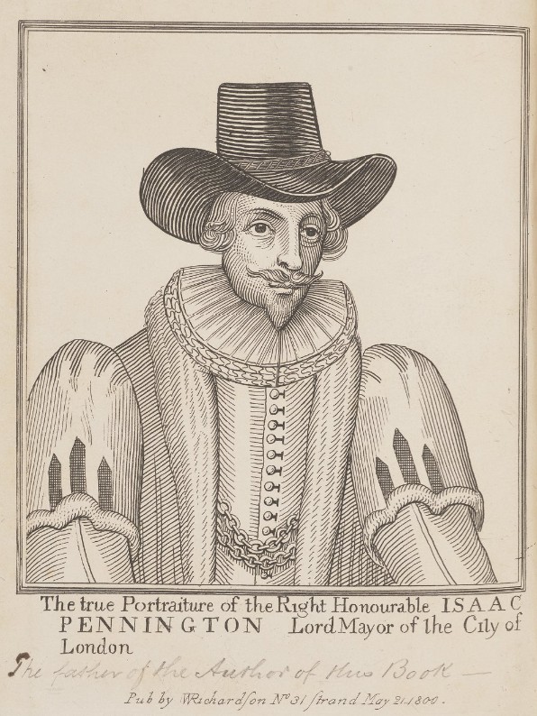 Line engraving of Isaac Penington