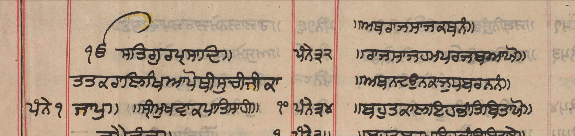 Section from the Sri Dasam Granth, a sacred text in the Sikh religion.