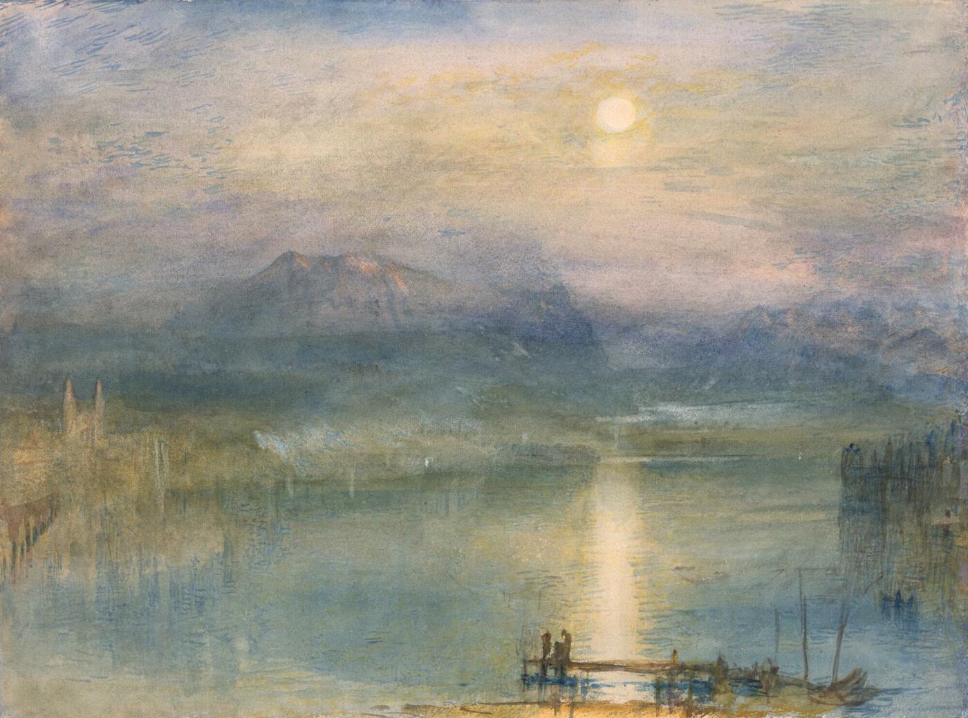 Moonlight on Lake Lucerne - IIIF Image