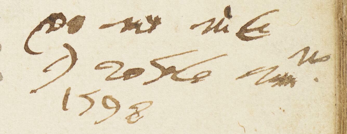 Crop from folio 174b showing the censor's signature.