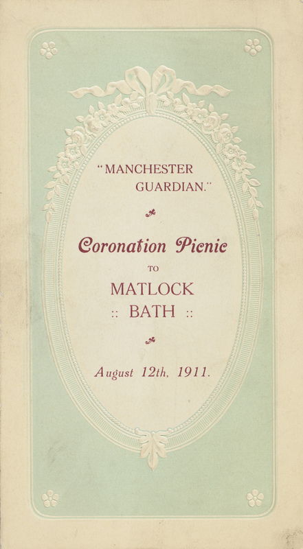 Front cover of the invitation to the Coronation Picnic on August 12th 1911.