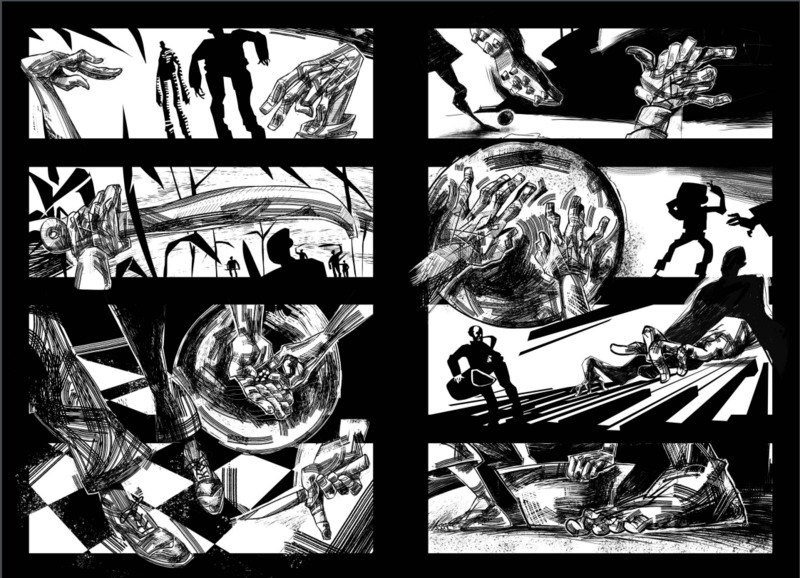 The zine has seven panels, and engages the flows and sequences of Black life, transcending the limits of the page and flowing towards a threshold: the potency of what-is-to-become.