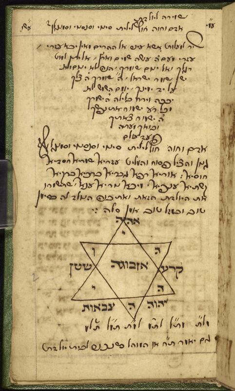 Folio 2a from Gaster Hebrew MS 1485 showing a childbirth amulet.