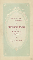 Front cover of the invitation to the Coronation Picnic on August 12th 1911.