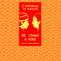 Cover of a fanzine featuring two figures facing each other in the centre, surrounded by a pattern.